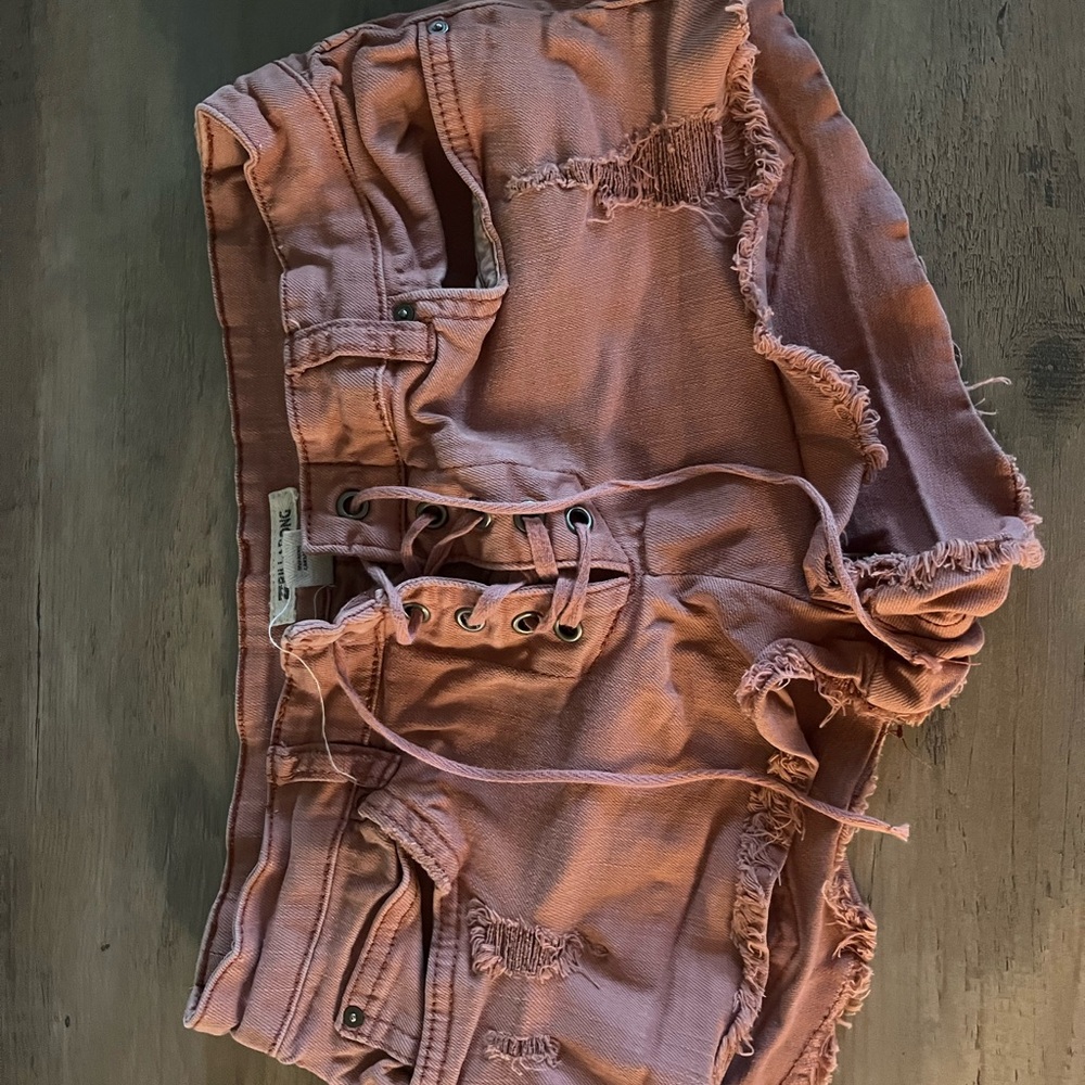 Billabong Distressed Pink Shorts